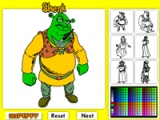 flash игра Shrek Online Coloring Game