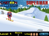 Superman snowboarding