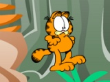 flash игра Garfield's adventure. Mystical forest