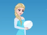 flash игра Elsa vs Olaf. Snowball fight